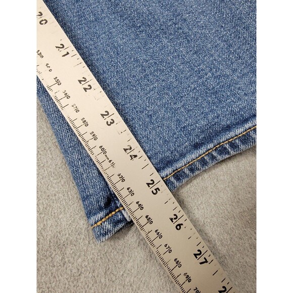 Old Navy Jeans Womens 6 30x25.5 Vintage Flare Cropp Blue High Rise Stretch Boho - Picture 3 of 12
